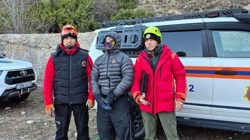 Алматы облысының құтқарушылар түнде 4300 биіктікте жоғалып кеткен туристі құтқарды