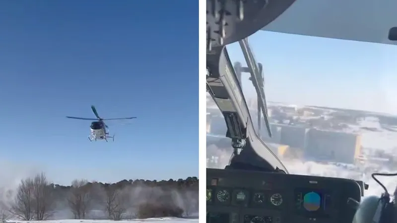 Көкшетауға нәрестені шұғыл түрде әуе арқылы ауруханаға жеткізді