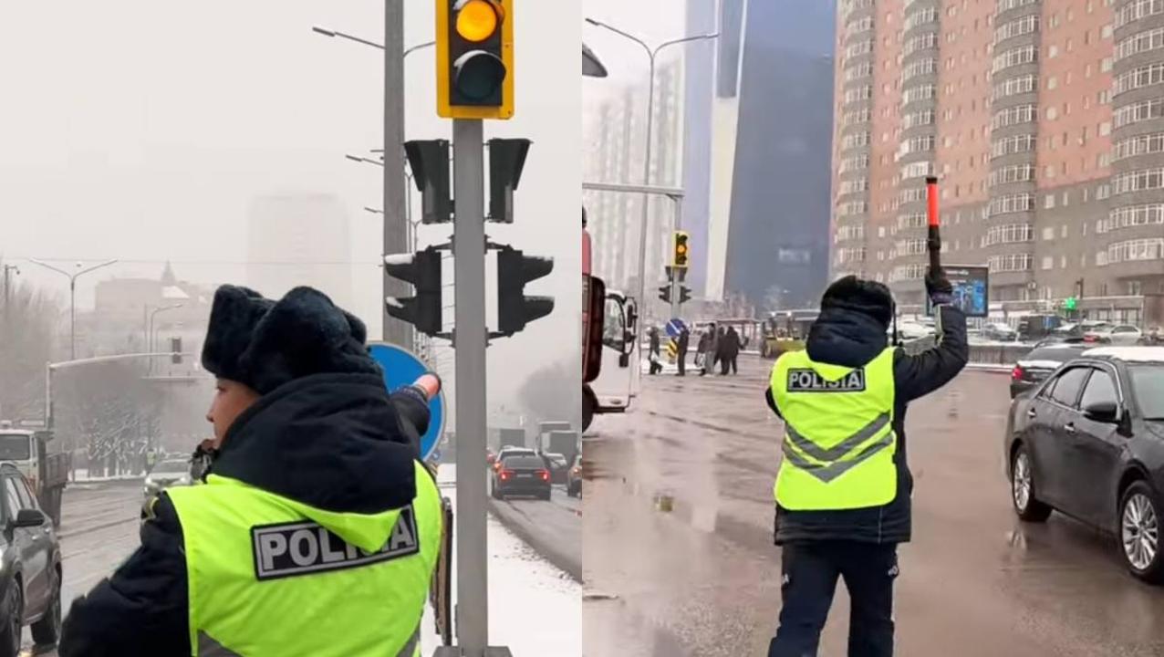 Полиция усилила меры безопасности в связи с непогодой в Астане